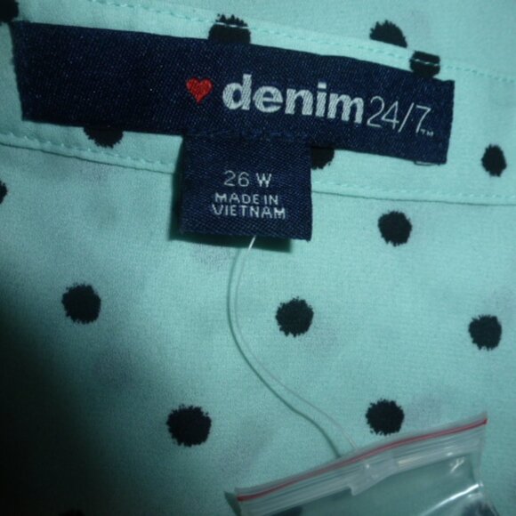 Stylish Women’s Polka Dot Long Free-Style Tunic – Size 26W by Denim 24/7 - Picture 7 of 12